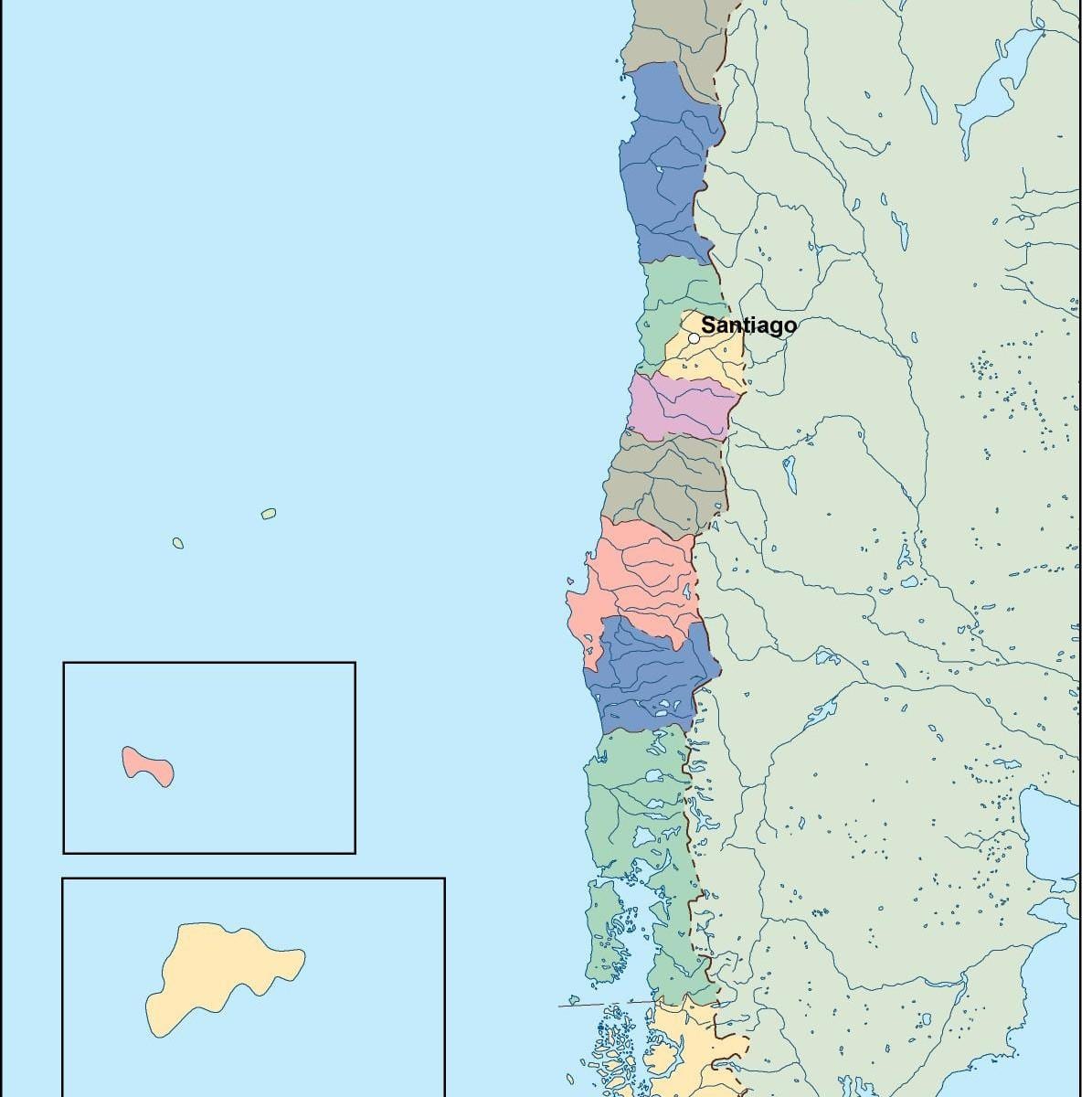 Kort Chile vektor