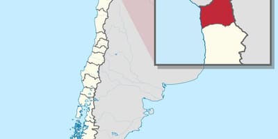 Kort over Chile, arica