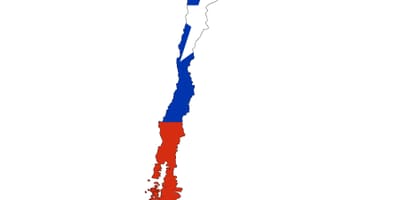 Chile-kort, flag