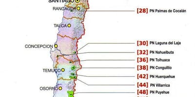 Kort over Chile-floden