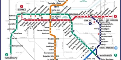 Kort Chile metro