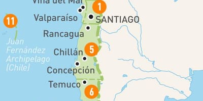 Chile provinser kort