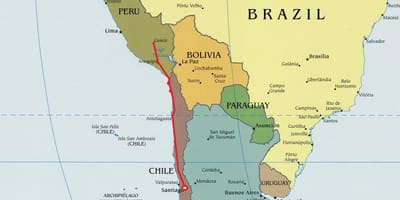 Kort over det nordlige Chile