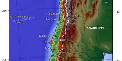 Chile geografi kort